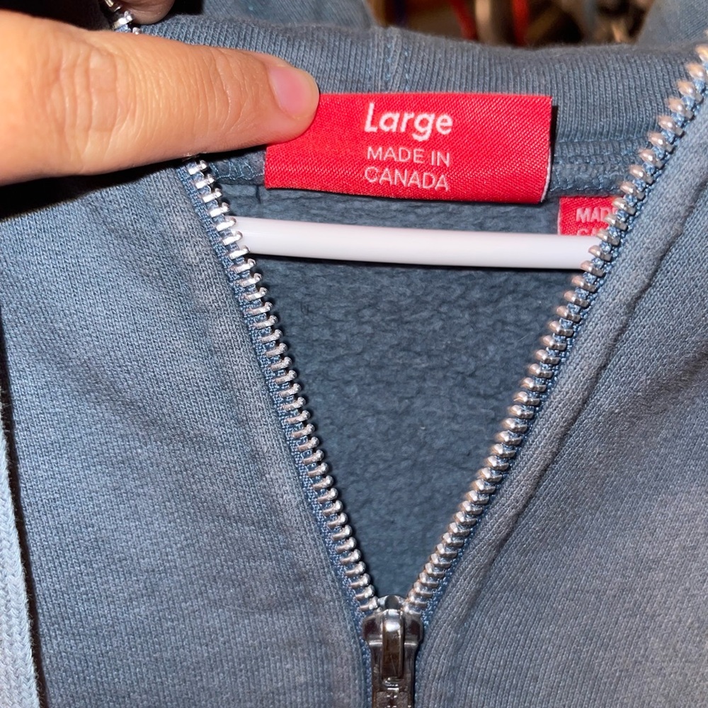 Supreme Old English Hood Logo Zip Up Hoodie - Picture 5 of 5